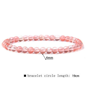 Cross-Border Hot 4mm Natural Stone Mini Energy Bracelet Women Glossy Beads Semi-Precious Stone Pulsera Jewelry Bracelet