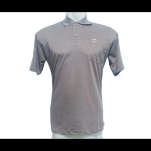 Kaos Krah Polos T-Shirt Pria Lengan Pendek Coklat - Olpib