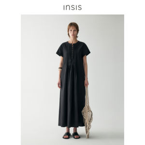INSIS FEMME | Button-Trimmed Tuck-Folded Backless Summer Dress