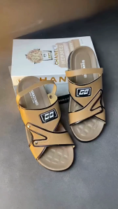 Sandal Pria kulit Anti Putus Sendal selop Cowok Terbaru