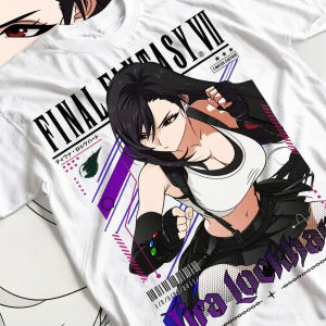 Bandai | Final Fantasy 7 T-shirt Tifa Lockhart FF7 Retro T-shirt - Waifu T-shirt Mens and Womens Summer Loose Fashion Top