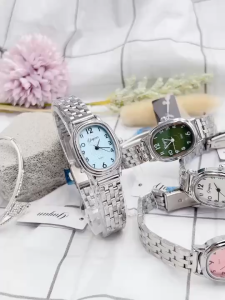 Guyan# 3559Lนาฬิกาข้อมือแฟชั่นสไตล์เกาหลี หน้าปัดกระจกมิเนอรัล ขนาด 24มม. ตั้งเวลาให้ แถมถ่าน พร้อมส่ง