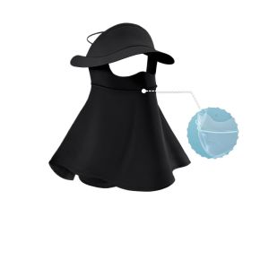 Comfortable Lightweight Women Summer Full Face Sunscreen Mask UV Protection Ice Silk Breathable Visor Face Neck Cover Outdoor
