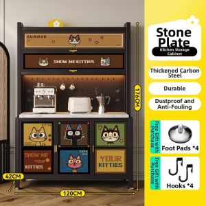 MEISD | Retro Style Kitchen Shelving Unit Iron Multi-Layer