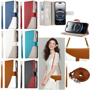 Anti-Fall Flip Cover Style Mobile Phone Case Apple 11/12/13/14 Promax iPhone PlusX/XR/7/8/16 Promax/15 Pro/17 Pasted Multicolor Zipper Bag