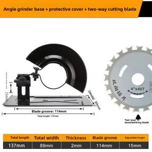 NIANXU | Angle Grinder Polisher Hand Grinder Cutting Machine Base Bracket Woodworking Table Saw Guard Circular Saw Frame