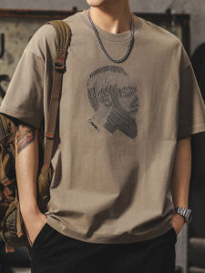 Heavily Embroidered Retro Loose Round Neck T-Shirt