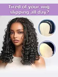 13X6 Inch Front Lace Wig Cap Adjustable Wig Cap with Drawstring Silicone Band Breathable Spandex for Wig Making Glueless Hairnet