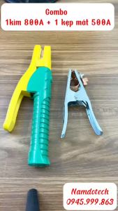 Combo 1 Kìm 800A + 1 Kẹp Mát 500A