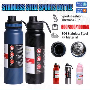CoAce Original Stainless Steel Aqua flask Tumbler Double Wall Hot&Cold Vacuum 600/800/1000ML