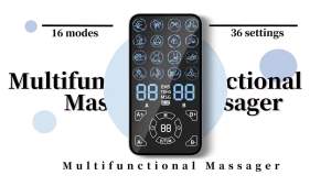 Professional TENS & EMS Unit Muscle Stimulator - 16 Modes Dual Channel Pulse Massager for Deep Pain Relief