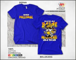 kaos distro bermotif pasukan milenial bahan cotton combed 24s kualitas dijamin katun murni bisa untuk pria dan wanita kain bandung
