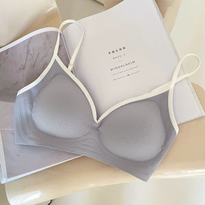 เสื้อชั้นในเซ็กซี่สไตล์การ์ตูนสำหรับผู้หญิง หน้าอกเล็ก ไม่หลุด กระชับหน้าอก ไม่มีโครง เสื้อชั้นในแบบเกาะอกสำหรับหน้าอกใหญ่ เสื้อชั้นในสุดเซ็กซี่