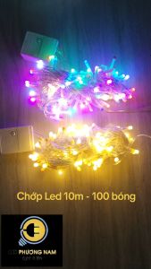 DÂY ĐÈN LED CHỚP 10M - 100 bóng led TRANG TRÍ NOEL TẾT (Q5 - Bóng Tròn)