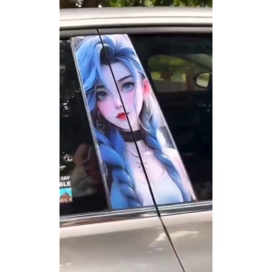 Ready Stock Car sticker PE film Cover Stripe Car Door Center 193 Kakashi Column Pillar sticker Car Window Middle