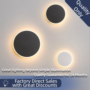 Nordic Minimalist Round LED Wall Light Modern Villa Sconce Stylish Decor for Corridor Entrance Porch Bedroom Outdoor Home