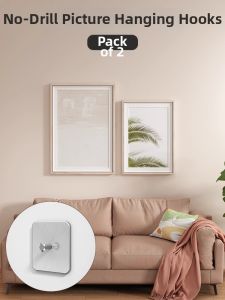 Hourleey | Stainless Steel No Drill Wall Hanging Hooks