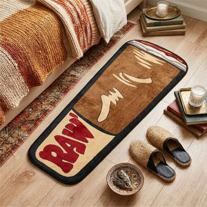 VIKAMA Creative Fun Corner Floor Rug Soft and Washable Entry Door Mat Living Room Floor Cushion Blanket Home Decoration