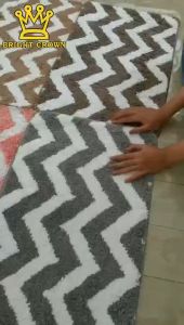 Bright Crown Keset Geometris Premium Uk 40 x 60cm Bahan Bulu Halus 4 Warna