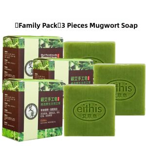 Natural Handmade Essential Oil Bath Soap Long Lasting Fragrance Pure Bathing Fungus Elimination Herbal Artemisia Soap