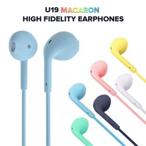 EARPHONE HEADSET MACARON U-19 ORIGINAL BASS DIJAMIN MANTAP