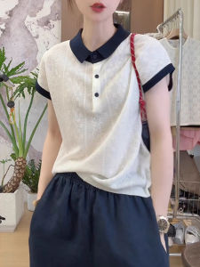 BINKAFENNY | เสื้อยืดคอกลมแขนสั้นผ้าไหมน้ำแข็งถักสำหรับผู้หญิงไซส์ใหญ่ในช่วงฤดูร้อนปี 2025 เสื้อเชิ้ตทรงหลวมสวมใส่สบายสไตล์เกาหลี