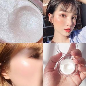 Bueqcy Starlight Hydrating Highlight Powder Compact Natural 3-in-1 Ginger Potato Mud Blush Highlight Contour Palette Moonstone Eyeshadow Palette