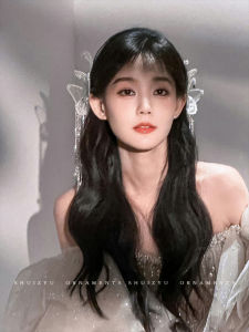 Crazy Li Yitong Same Hair Clip Pearl Butterfly Wings Tassel Side Clip Headdress Bridal Wedding Elf Hair Accessories