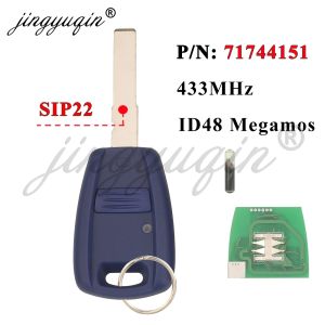 jingyuqin P/N: 71744151 Remote Car Key Fob 1Button 433MHz ID48 for Fiat Doblo 2001-2010 Albea Palio Punto 2005 2006 2007 2008