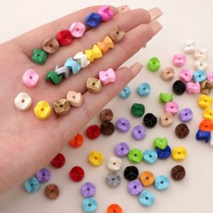 9mm 5-20pcs/bag Acrylic Plastic Gear Shaped Bead Accessories Large Hole Beads For Handmade Bracelet Necklace Earring Keychain DIY Craft Jewelry Making Accessories