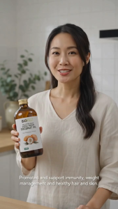 BIOFIZZ Extra Virgin Coconut Oil 1L Cold Pressed Coconut Oil Minyak Kelapa Dara Original 椰子油