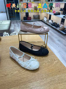 New Chinese Style Mary Jane Flat Ballet Shoes for Women Belle B3D1D Casual Fashion Single Shoes Butterfly Knot Closure