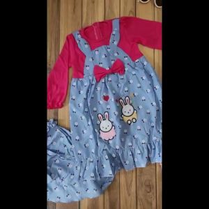 Two Mix Dress Muslim Anak 1 - 2 Tahun Gratis Kerudung Gamis Anak Cewek dj906