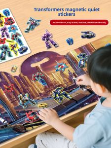 Yoursoulbird | Educational Intellectual Development Quiet Book for Kids 3-6 Years Magnetic Sticker Book
