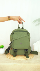 AOLONG TAS RANSEL AMENA 5072# - Ransel Terbaru Simple Tas Ransel Wanita Multifungsi Bahan Parasut Crinkle