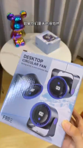 Quạt Để Bàn Mini Xoay 180° động cơ đời mới không chổi than cực im ắng Quạt USB Màn Hình Kỹ Thuật Số 100 cấp Độ gió