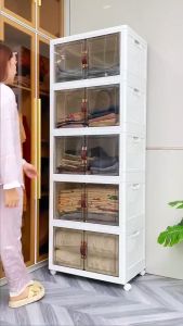 HEINOกล่องเก็บของพับได้อเนกประสงค์ กล่องใส่ของ พลาสติกพับได้ หน้าบานเปิด-ปิดแบบแม่เหล็ก ง่ายและสะดวก