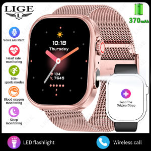 LIGE Smart Watch Men 2026 Full Touch Screen Smart Watches Heart Rate Blood Oxygen Health Monitoring Waterproof Smartwatch hombre