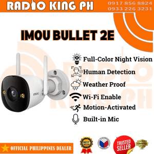 Imou Bullet 2E 3MP Wi-Fi Camera Smart Color Night Vision Dual Antenna Outdoor IP67 Weatherproof with Mic AI Human Detection Active Deterrence Function