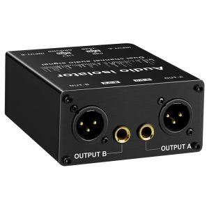 Multi-functional XLR Audio Isolator RCA Professional Audio Noise Filter 2 Way Passive Audio Isolator Accessories Live Broadcast