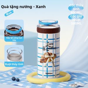 Bablov | Cốc Cách Nhiệt Có Ống Hút Thanh Lịch
