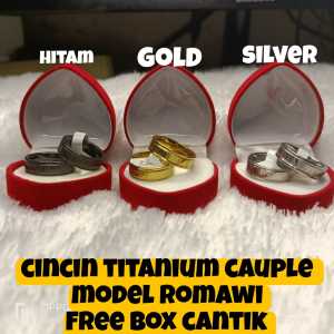 Cincin Couple dewasa model Romawi / Cincin Couple Titanium model Romawi {bisa bayar ditempat}