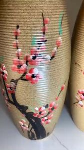 Lọ Hoa Dáng Chum Cao 32Cm X Rộng 15 Miệng 11Cm Trang Trí Phòng Khách Đẹp Cao Cấp