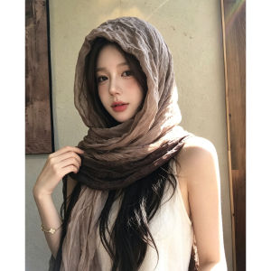 Cgediao | Tribal Wasteland Summer Female Wrinkle Gradient Scarves