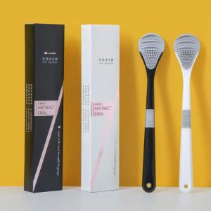 Portable Reusable Tongue Scraper Multi-color Oral Cleaning Brush Remove Tongue Residue Freshen Bad Breath Care Tool