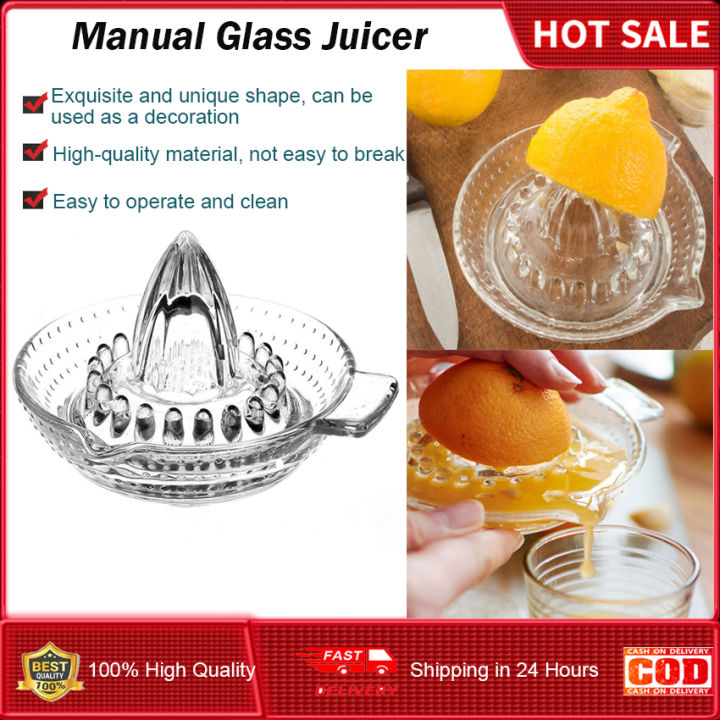 ⭐️【Local warehouse+COD】⭐Glass Manual Lemon Juicer Orange Squeezer Juice ...