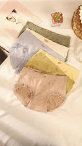 Womens underwear solid color lace briefs breathable fashion