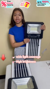 Solar flood light outdoor 18000W real watt waterproof IP68 solar street light garden lamp with panel heavy duty LED light