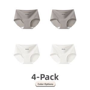 Miiow | Antibacterial Ice Silk Seamless Underwear Lightweight Breathable Triangle Panties For Women Summer Collection MiiOW Brand