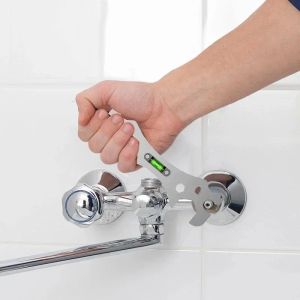 Special Wrench Tools with Level Shower Faucet Installation Bathroom Multifunctional Level Wrench Ruler Distance Measuring Tool